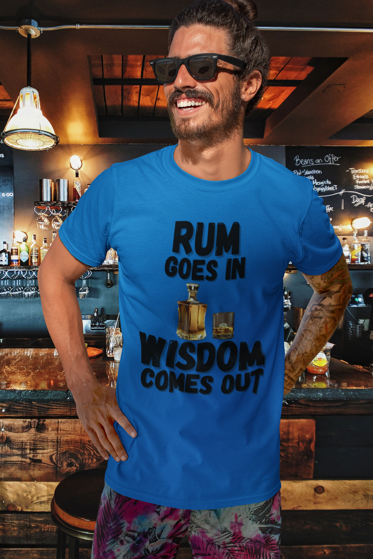 "Rum Goes In. Wisdom Comes Out" - T-Shirt (DT)