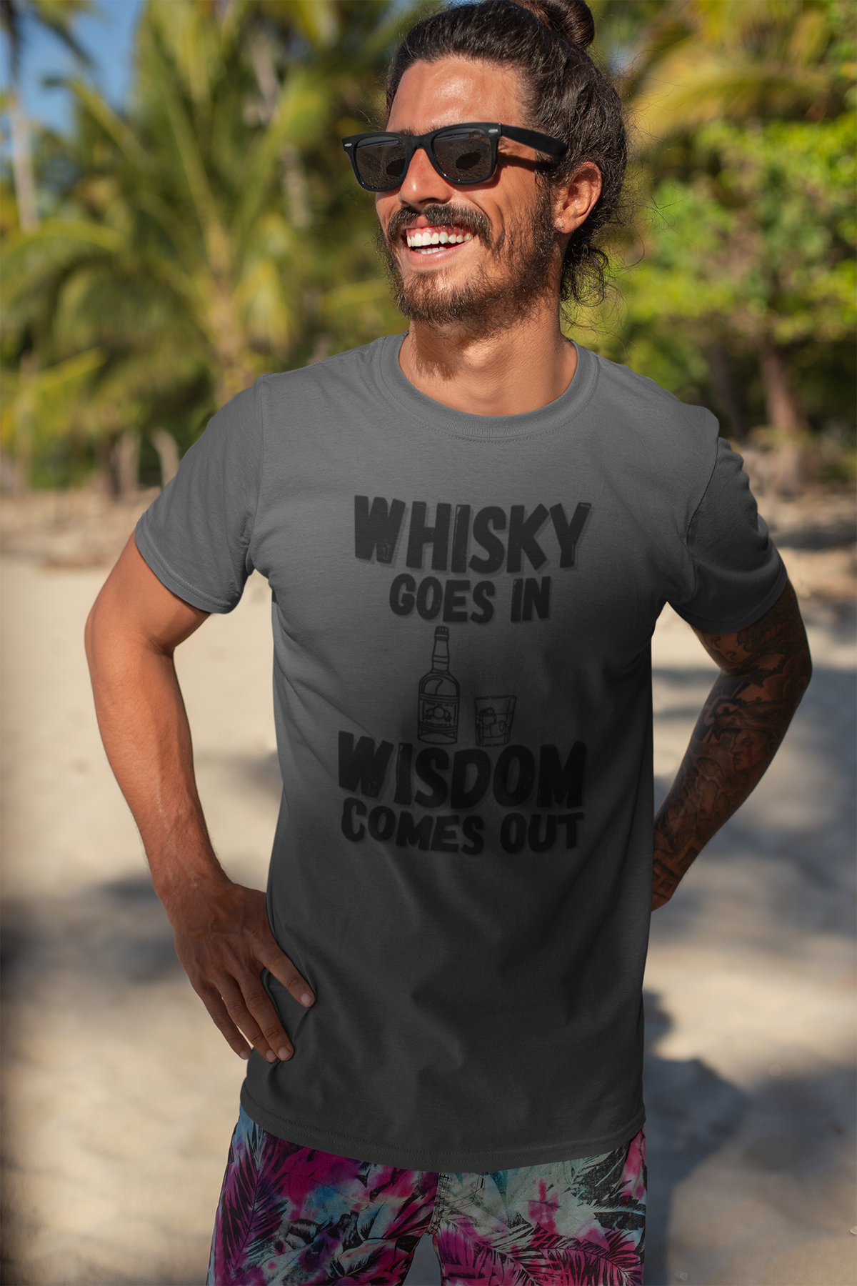 "Whisky Goes In. Wisdom Comes Out" - T-Shirt (DT)