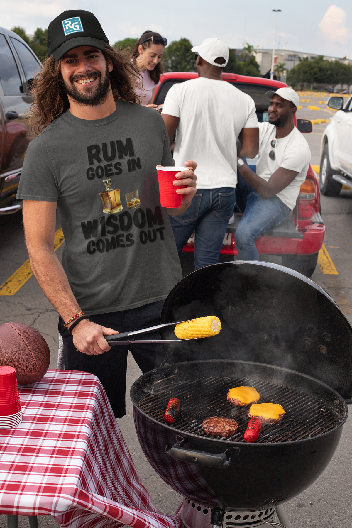 "Rum Goes In. Wisdom Comes Out" - T-Shirt (DT)