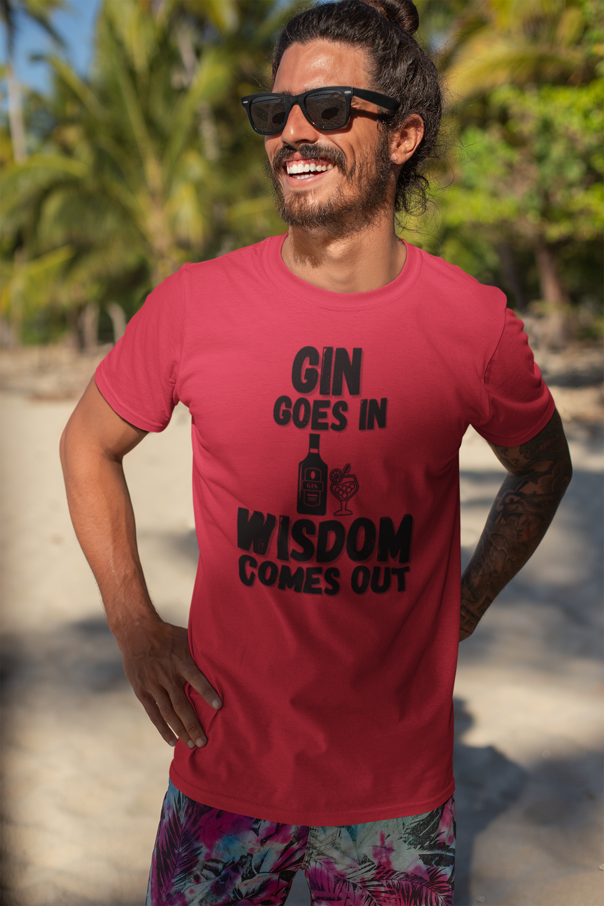 "Gin Goes In. Wisdom Comes Out" - T-Shirt (DT)
