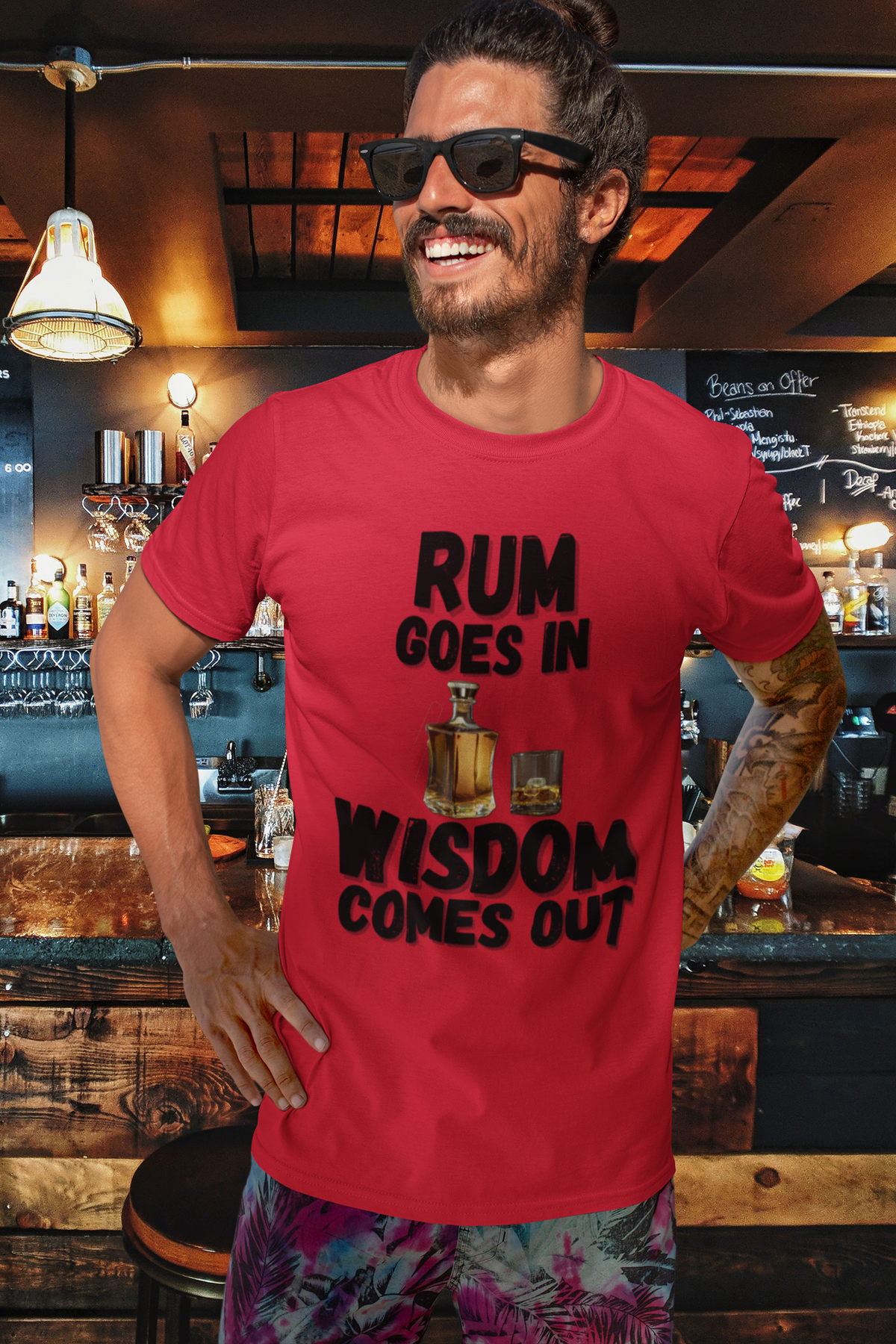 "Rum Goes In. Wisdom Comes Out" - T-Shirt (DT)
