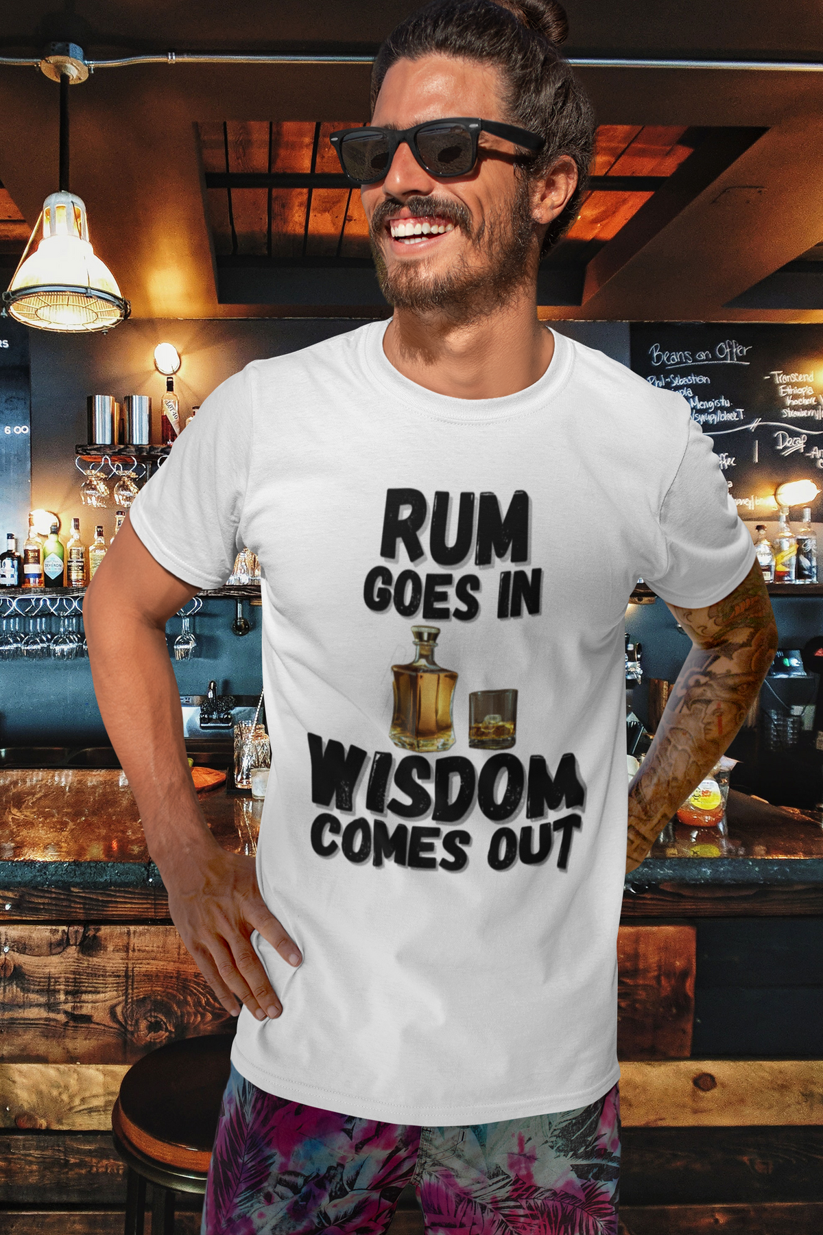"Rum Goes In. Wisdom Comes Out" - T-Shirt (DT)