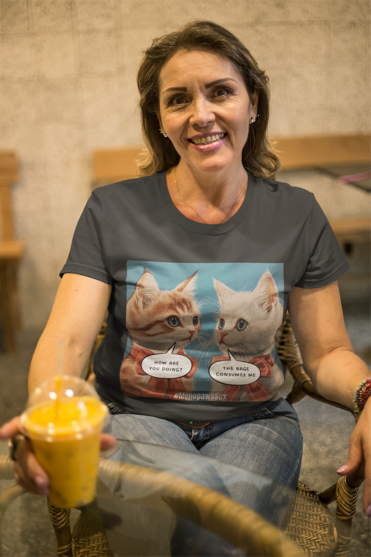 "Menopaws Sux" - T-Shirt
