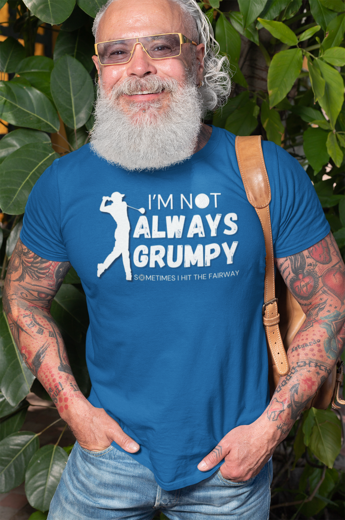 "I'm not always grumpy. Sometimes I hit the fariway" - T-Shirt (LT)
