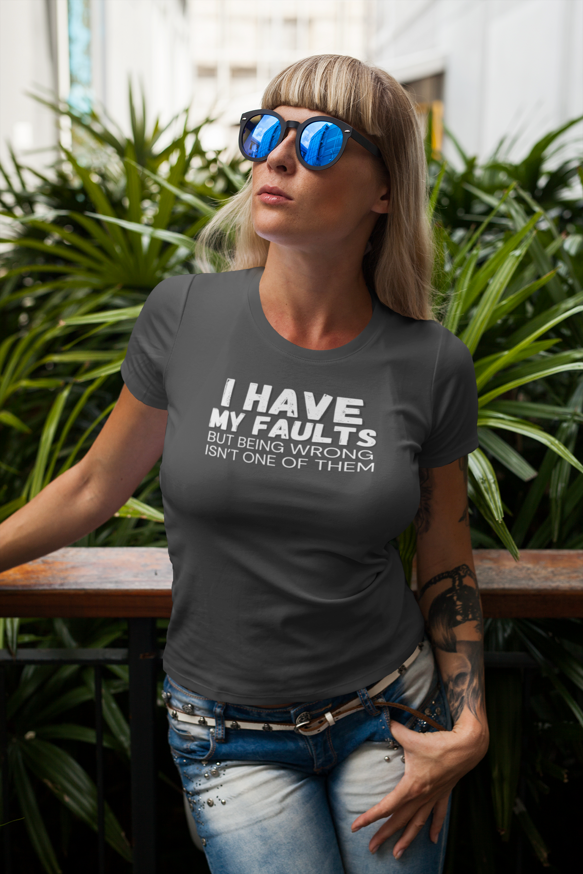 "I have my faults but being wrong isn't one of them" - T-Shirt (LT)