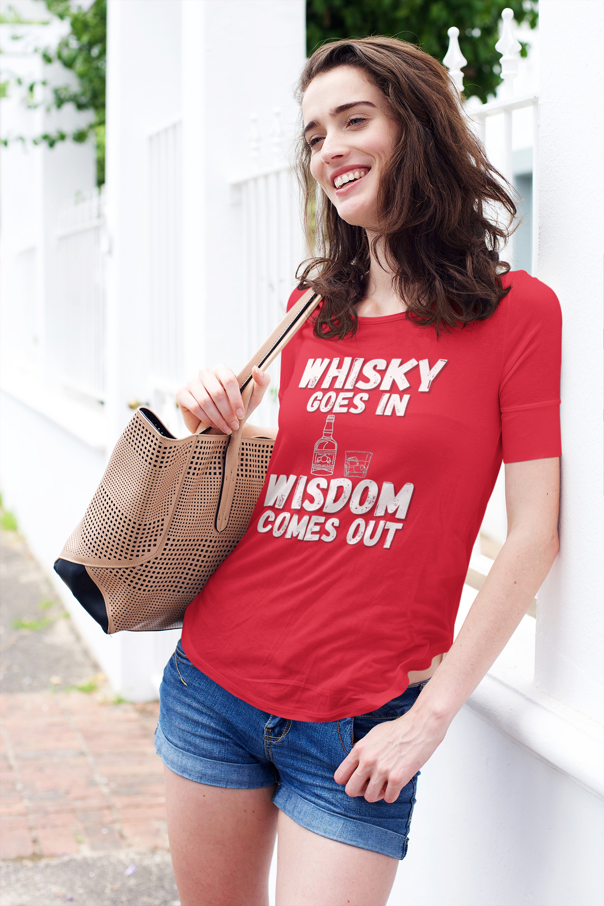 "Whisky Goes In. Wisdom Comes Out" - T-Shirt (LT)