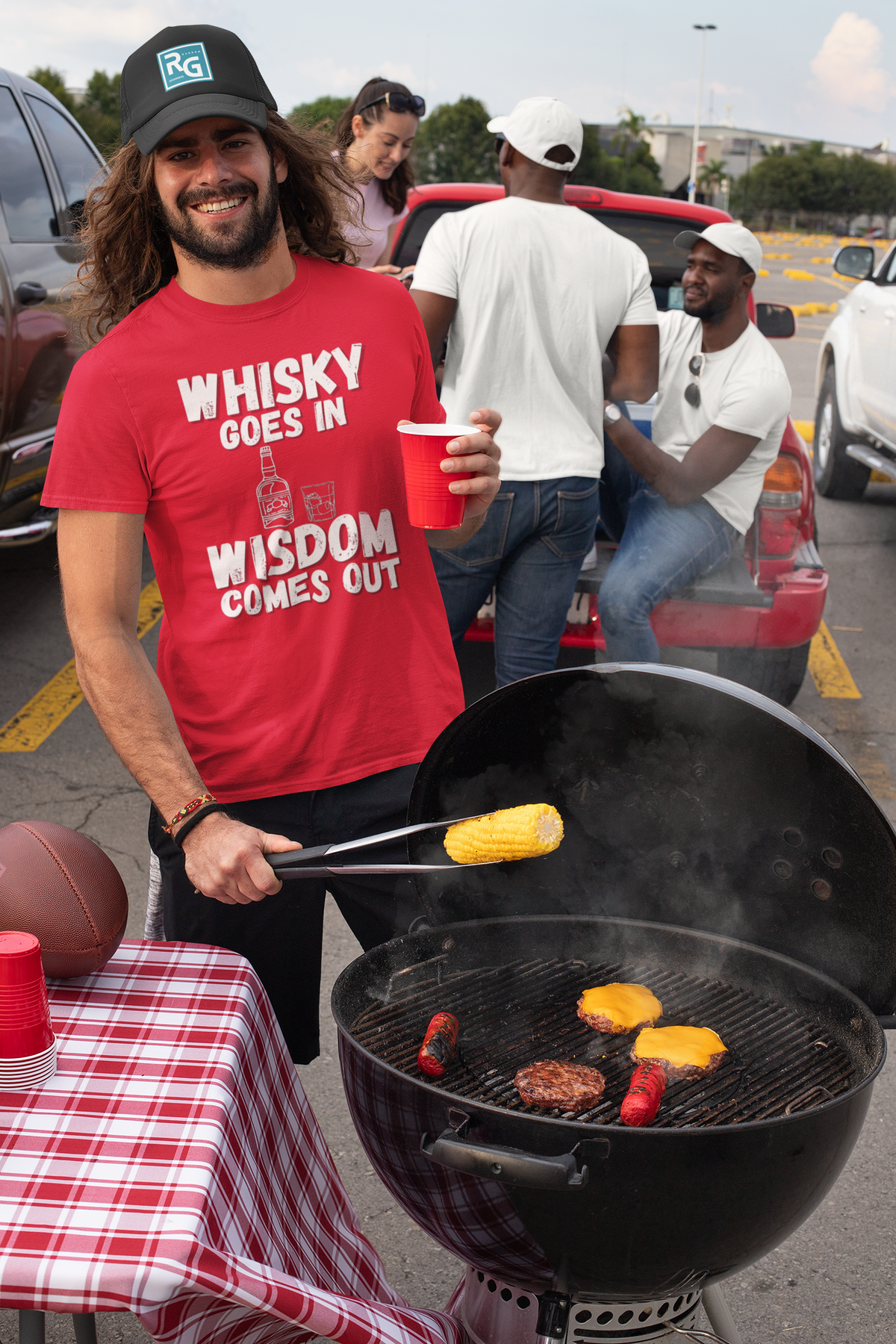 "Whisky Goes In. Wisdom Comes Out" - T-Shirt (LT)