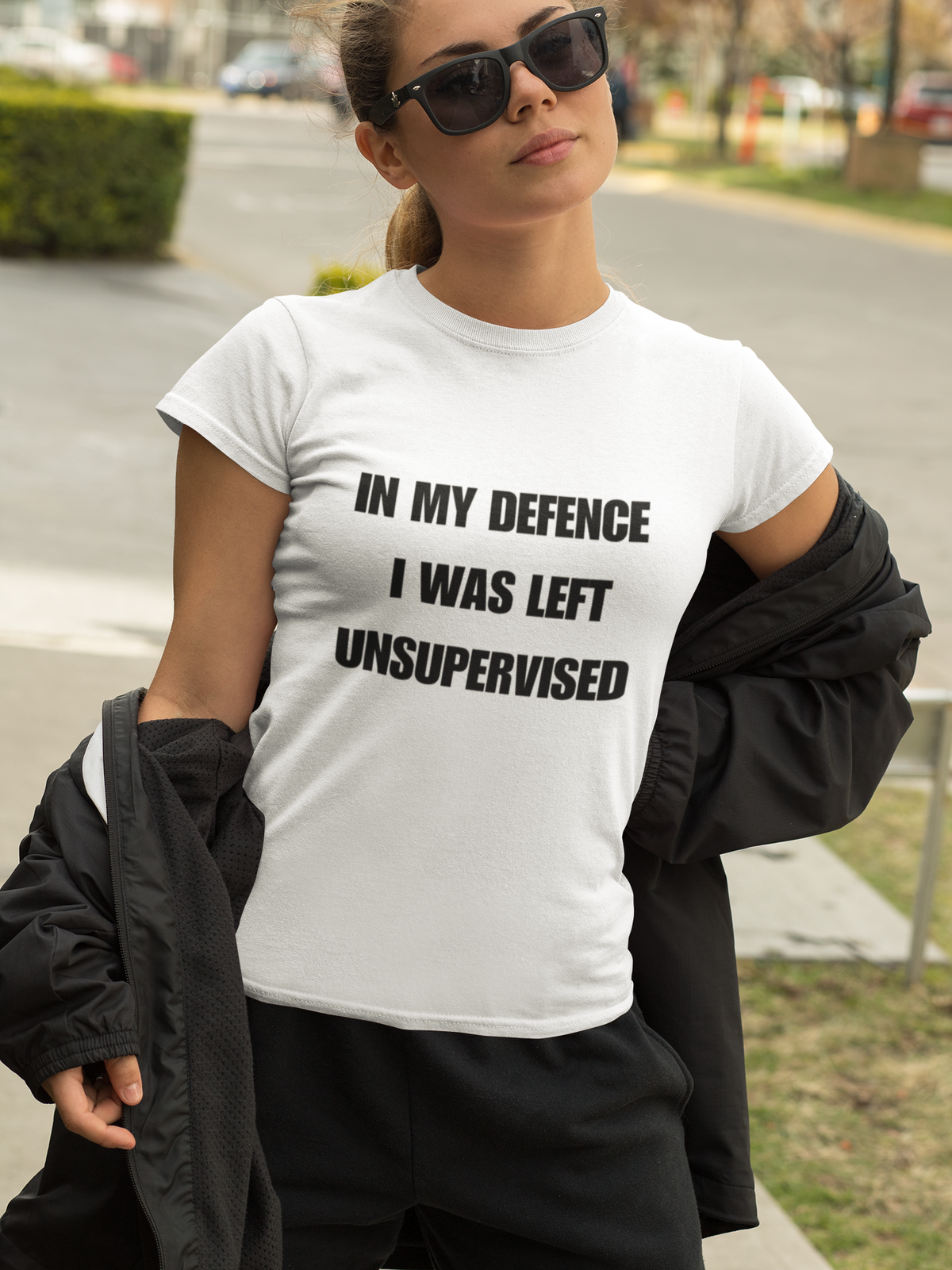 "In My Defence. I was left unsupervised" - T-Shirt (DT)