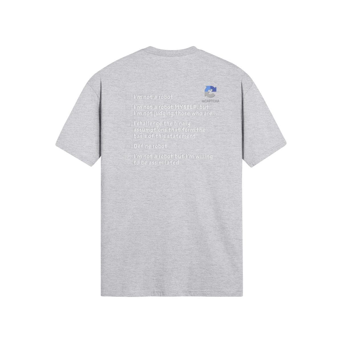 "Are you a Robot?" (Borg Version) T-Shirt (LT)(Print both sides)