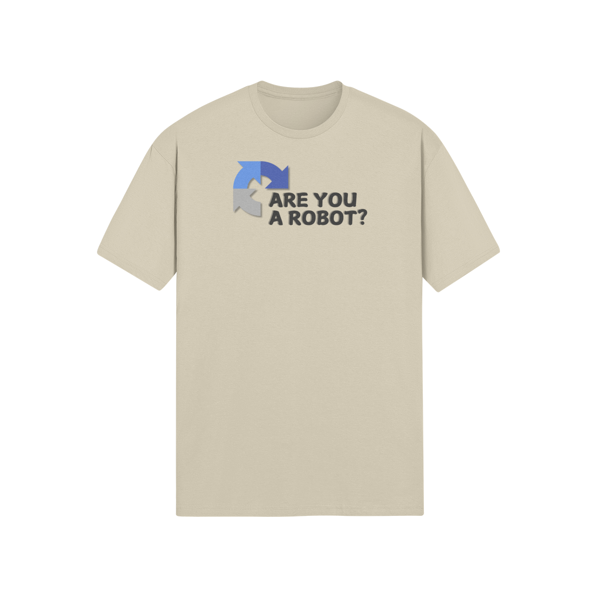 "Are you a Robot?" (Challenge version) T-Shirt (DT)(Print both sides)
