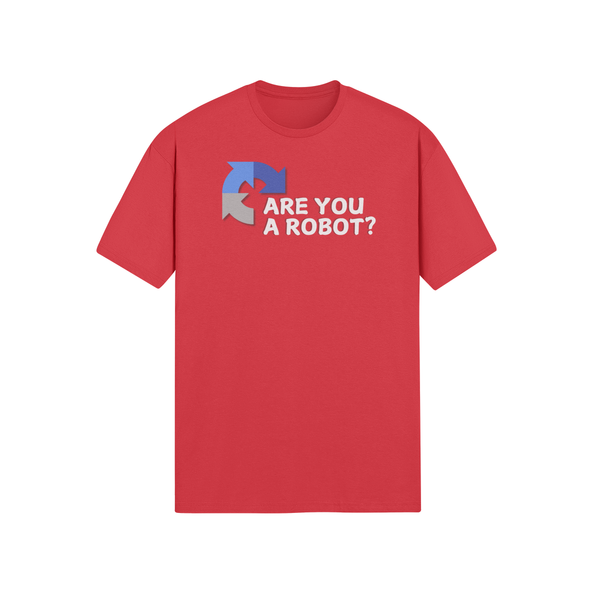 "Are you a Robot?" (Challenge version) T-Shirt (LT)(Print both sides)