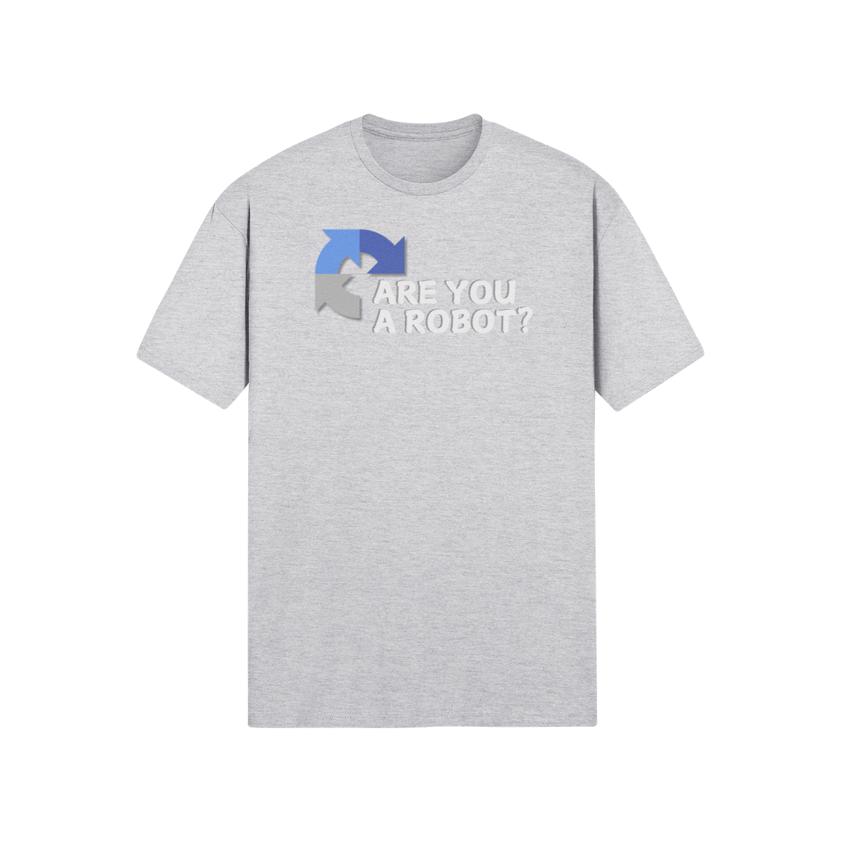 "Are you a Robot?" (Challenge version) T-Shirt (LT)(Print both sides)